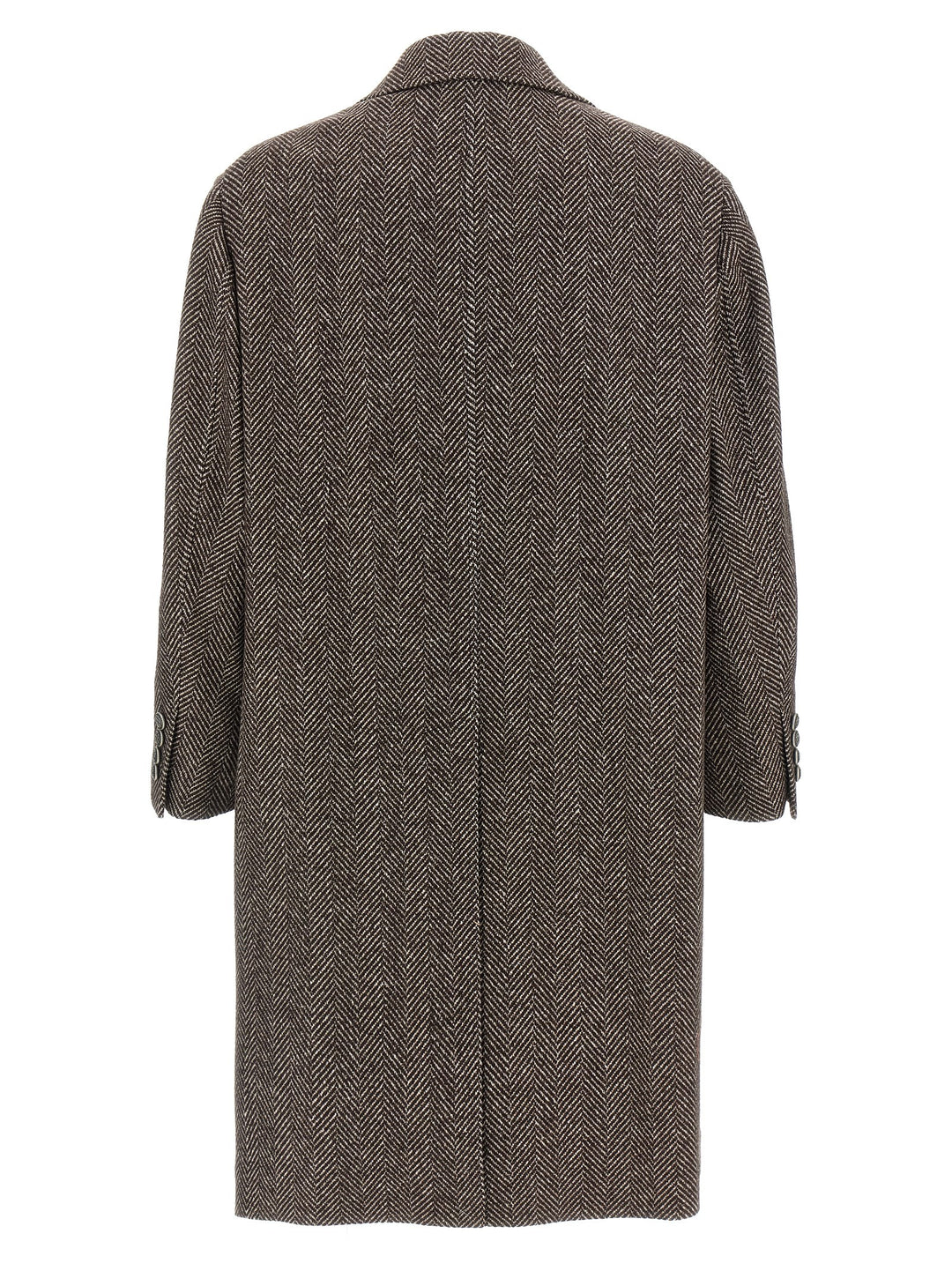 Brunello Cucinelli Single-Breasted Cashmere Coat Trench e Impermeabili - Marrone | 3f626e90f7e9faf90337734835297d827f7c327c