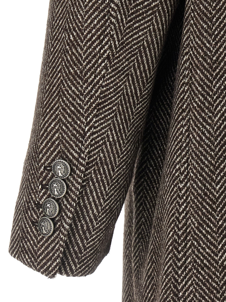 Brunello Cucinelli Single-Breasted Cashmere Coat Trench e Impermeabili - Marrone | d782b0ab792fa32bfe217d17bd1936f26225d99c