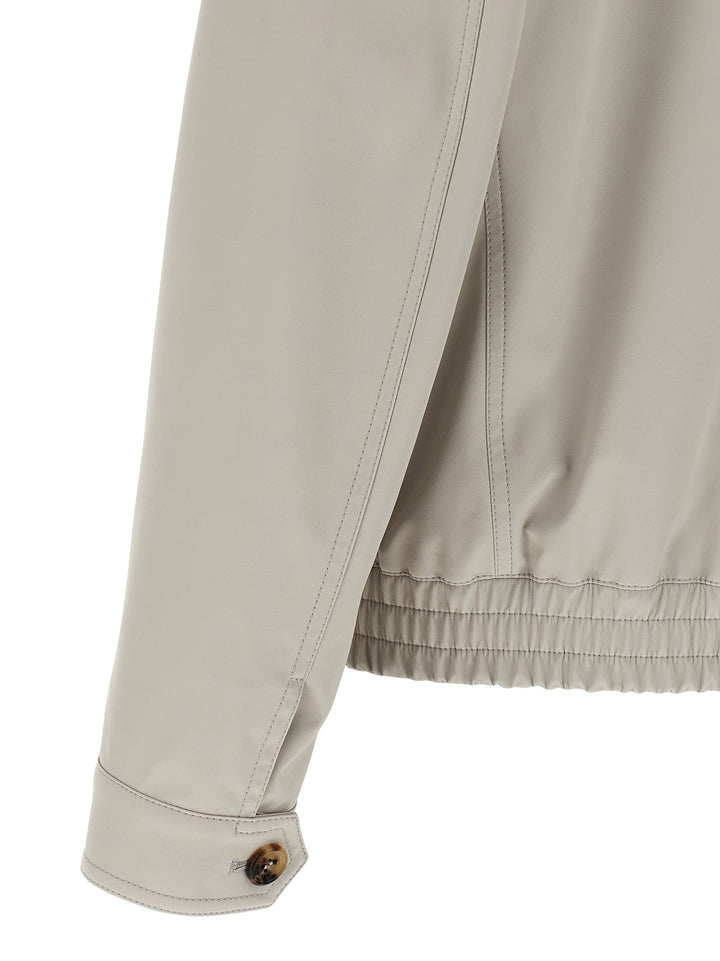 Brunello Cucinelli Nylon Bomber Jacket Puffer Jackets - Grigio | 80ae52d5c47b02232ff51e92e263b4d1ba686de3