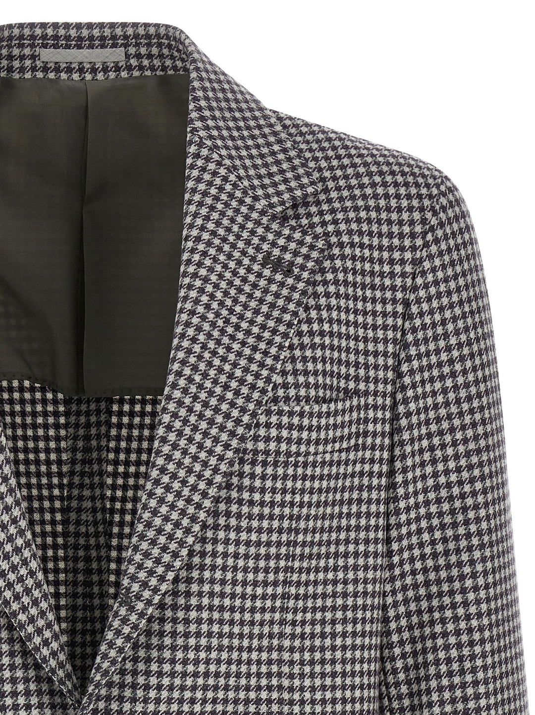 Brunello Cucinelli Houndstooth Blazer - Grigio | 58ea0dee18caf09a5e8b8e52a06e9df4ac09718d