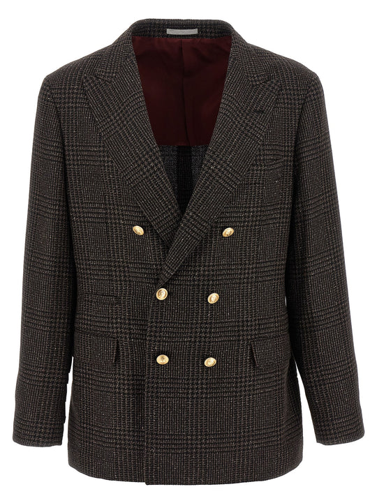 Prince Of Wales Blazer Marrone