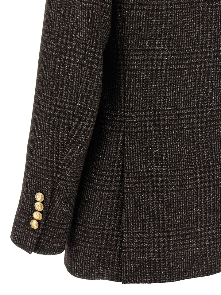 Brunello Cucinelli Prince Of Wales Blazer - Marrone | 1854a4eaba5f1bc88c76dfbf1204be282cf79d0d