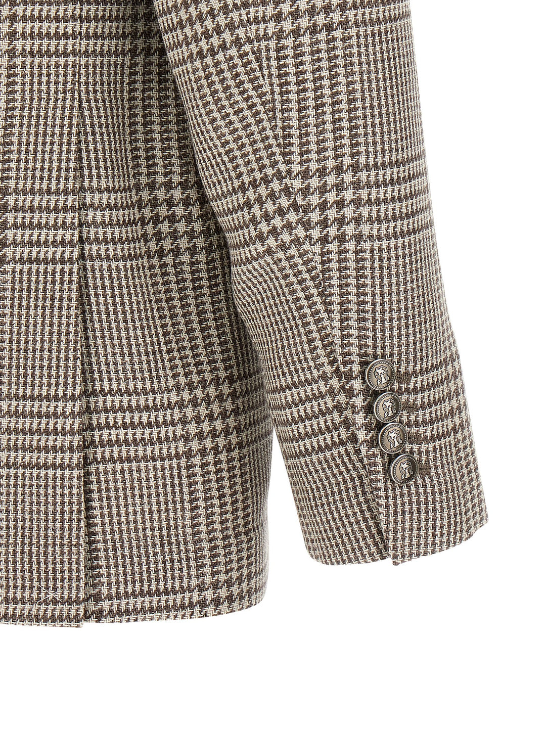 Brunello Cucinelli Houndstooth Blazer - Multicolor | 96ba0d403f9b257ef5c245c69f6d0a90bc8983e3