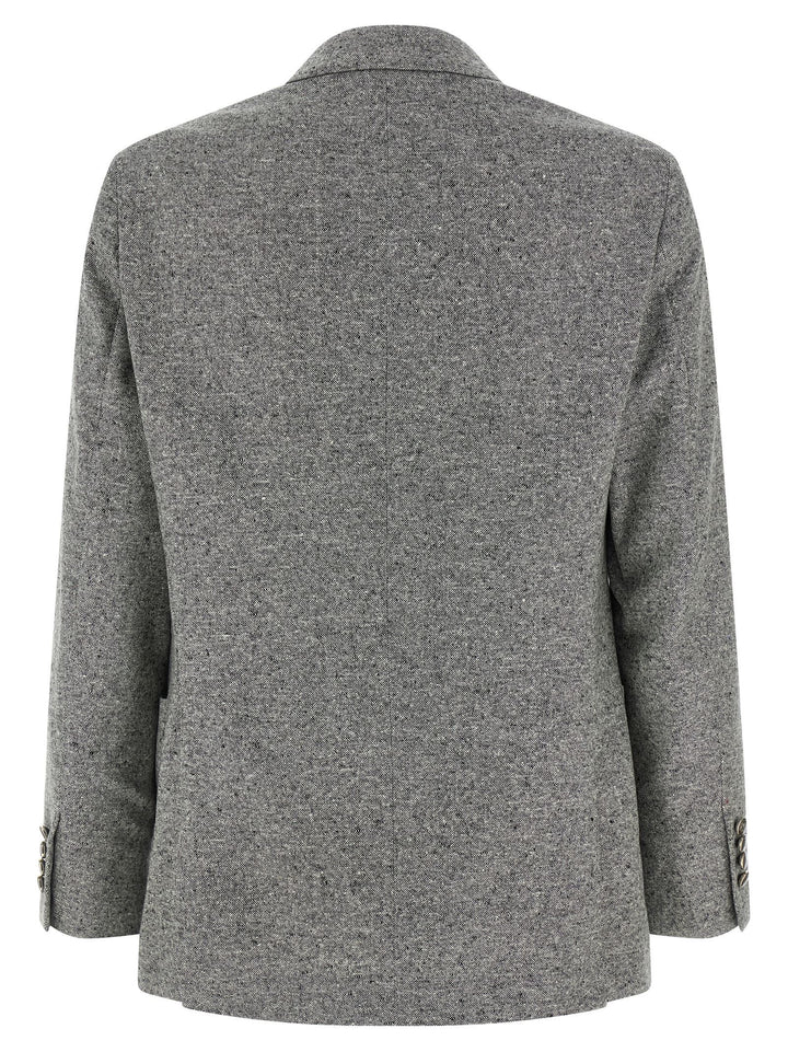 Brunello Cucinelli Grisaille Blazer - Grigio | bb333d8c093b16b58261b710039a51e9ddc21652