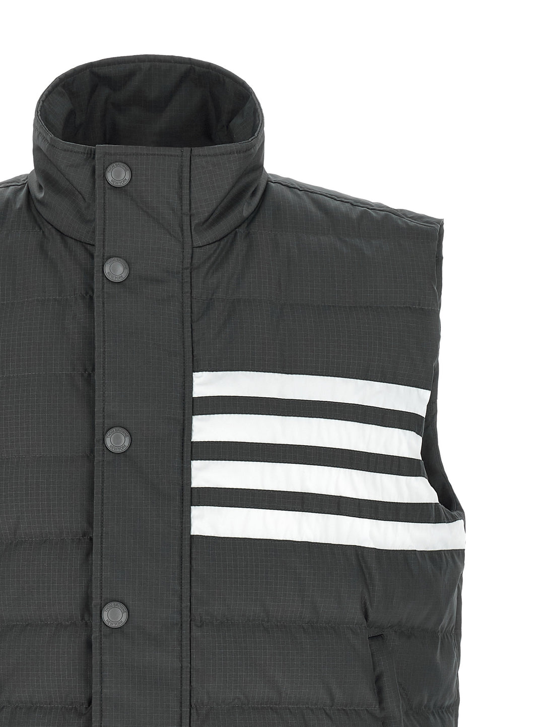 Thom Browne 4 Bar Gilet - Grigio | 74633936073a62282ec98f7f25ed9569b4688ff3