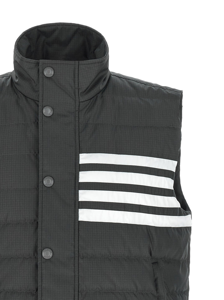 Thom Browne 4 Bar Gilet - Grigio | 74633936073a62282ec98f7f25ed9569b4688ff3