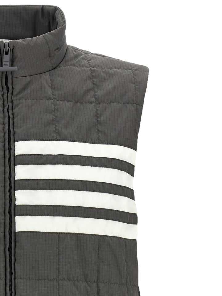 Thom Browne 4bar Gilet - Grigio | 94565125976c14bf1c05984d5df871d22e2dd987