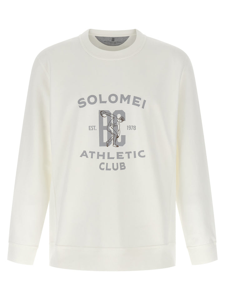 Brunello Cucinelli Techno Cotton Felpe - Bianco | 215408b7aeb947d6a6dc68430c364cb170cc1c8c