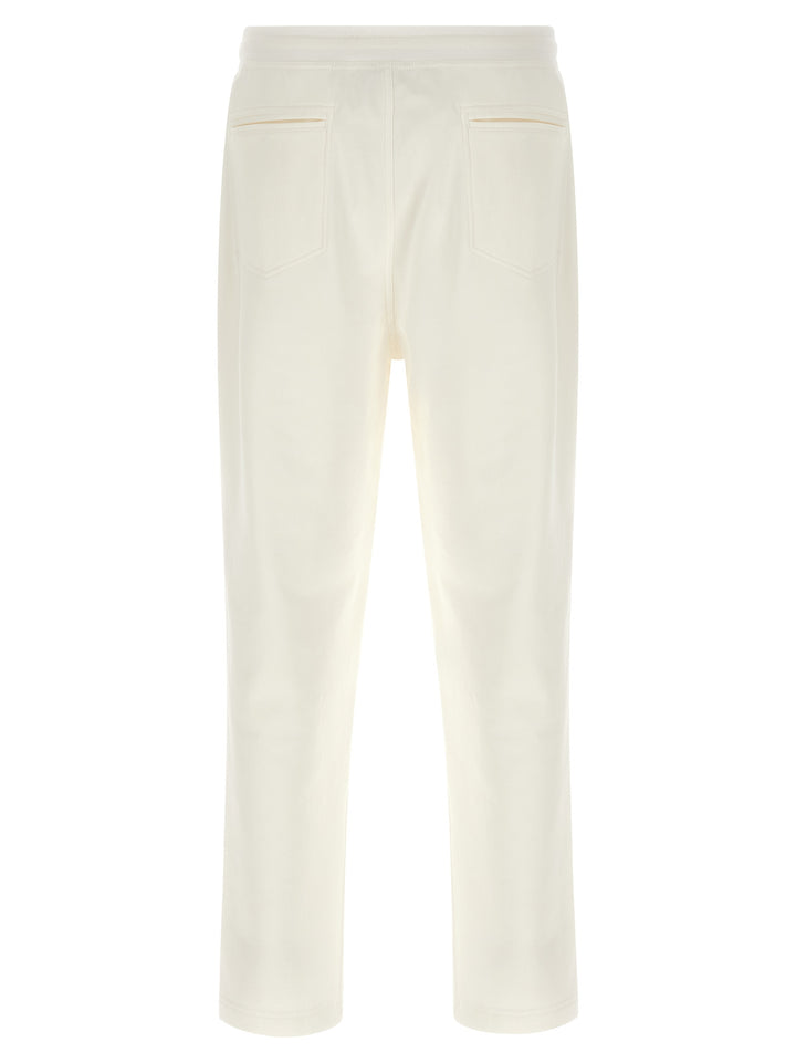 Brunello Cucinelli Techno Cotton Joggers Pantaloni - Bianco | bf9045b449df3c888ac725f90be1f5196b54cc6c