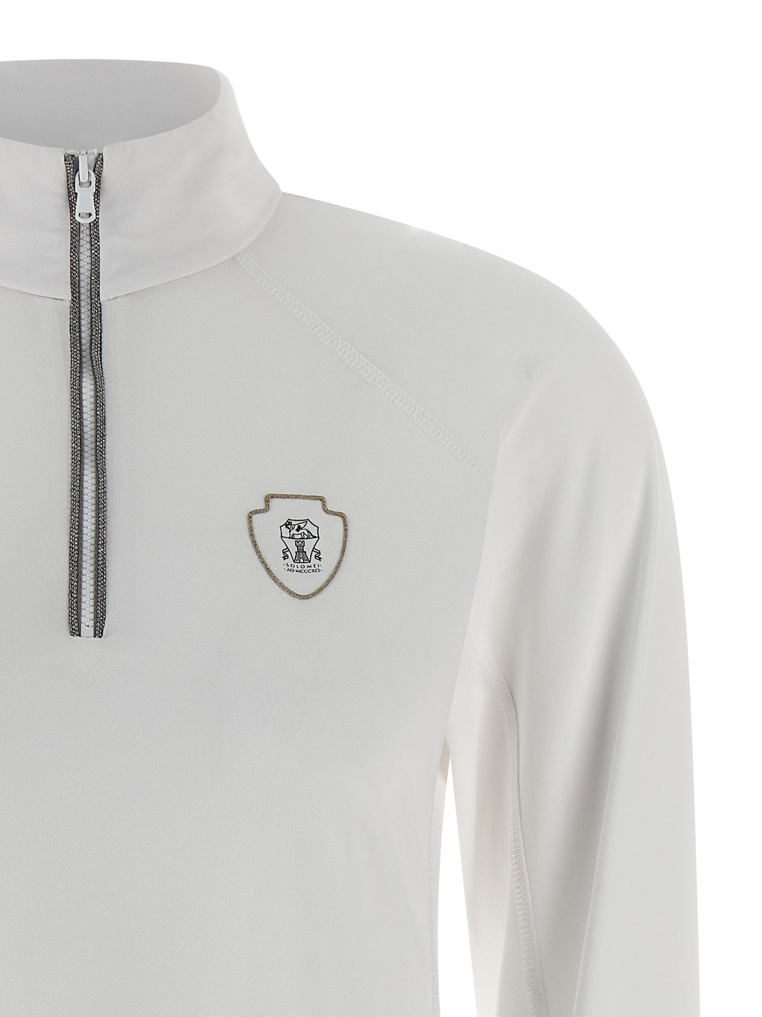 Brunello Cucinelli Precious Half Zip Maglioni - Bianco | 6681cc1315285a65241e8212b7f0575165f7b023