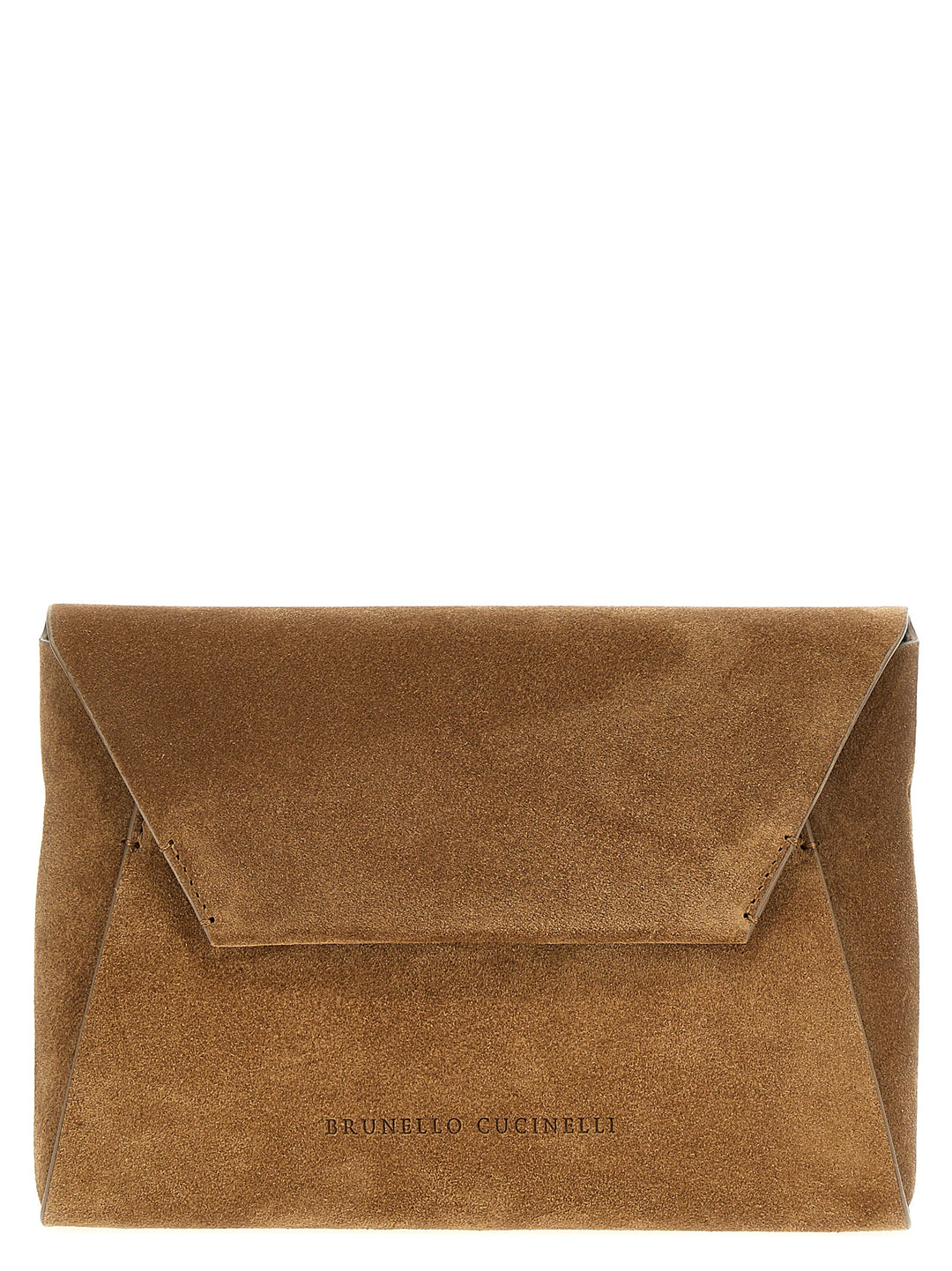 Brunello Cucinelli Monile Suede  Bag Clutch - Marrone | 5db11594c2630e534ffaff8431e0456a6f230714