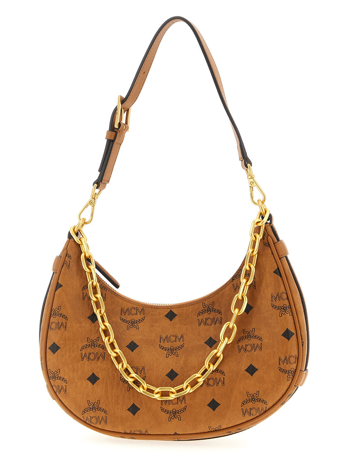 Mcm Aren Crescent Hobo Borse a Spalla e Tracolla - Marrone | 889df9df945811aa917308ca494618efde23bdb4