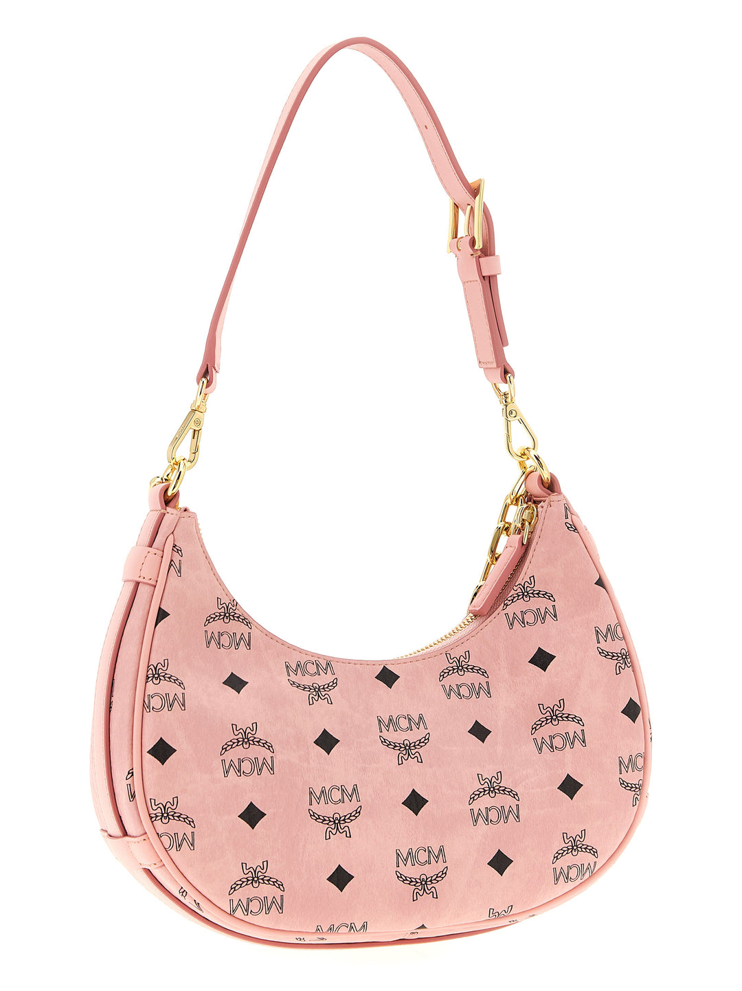 Mcm Aren Crescent Hobo Borse a Spalla e Tracolla - Rosa | 69d7e8210fe6854c114e1153464e831943367554