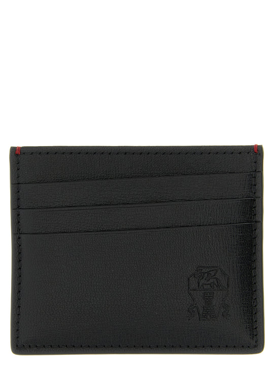 Heraldic Coat Of Arms Card Holder Portafogli Nero