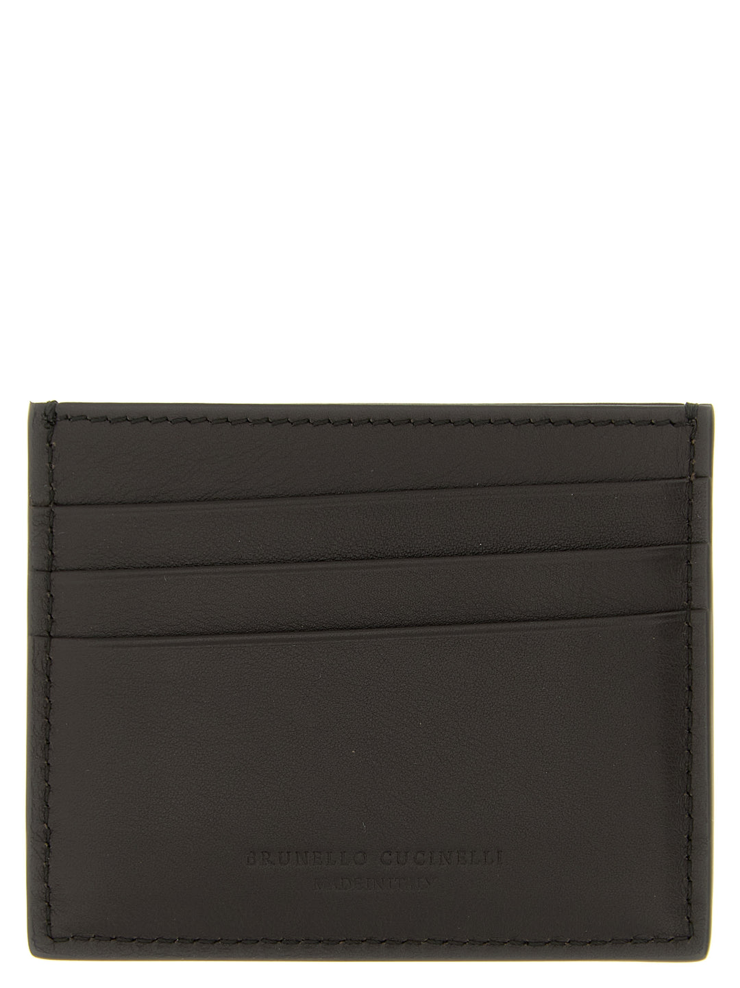 Brunello Cucinelli Logo Card Holder Portafogli - Marrone | 155fdcfea0ac0577065f71ff337b6a1dda4efa37