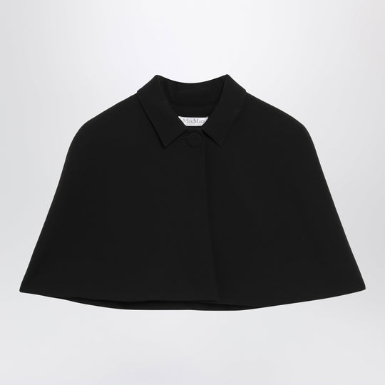 Black Cropped Cady Cape