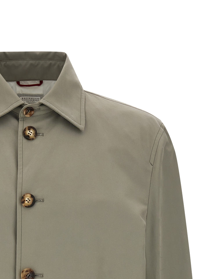 Brunello Cucinelli Cotton Jacket Puffer Jackets - Verde | 1be0cf04da8da12de0f969c9553f50daf42d6bb1