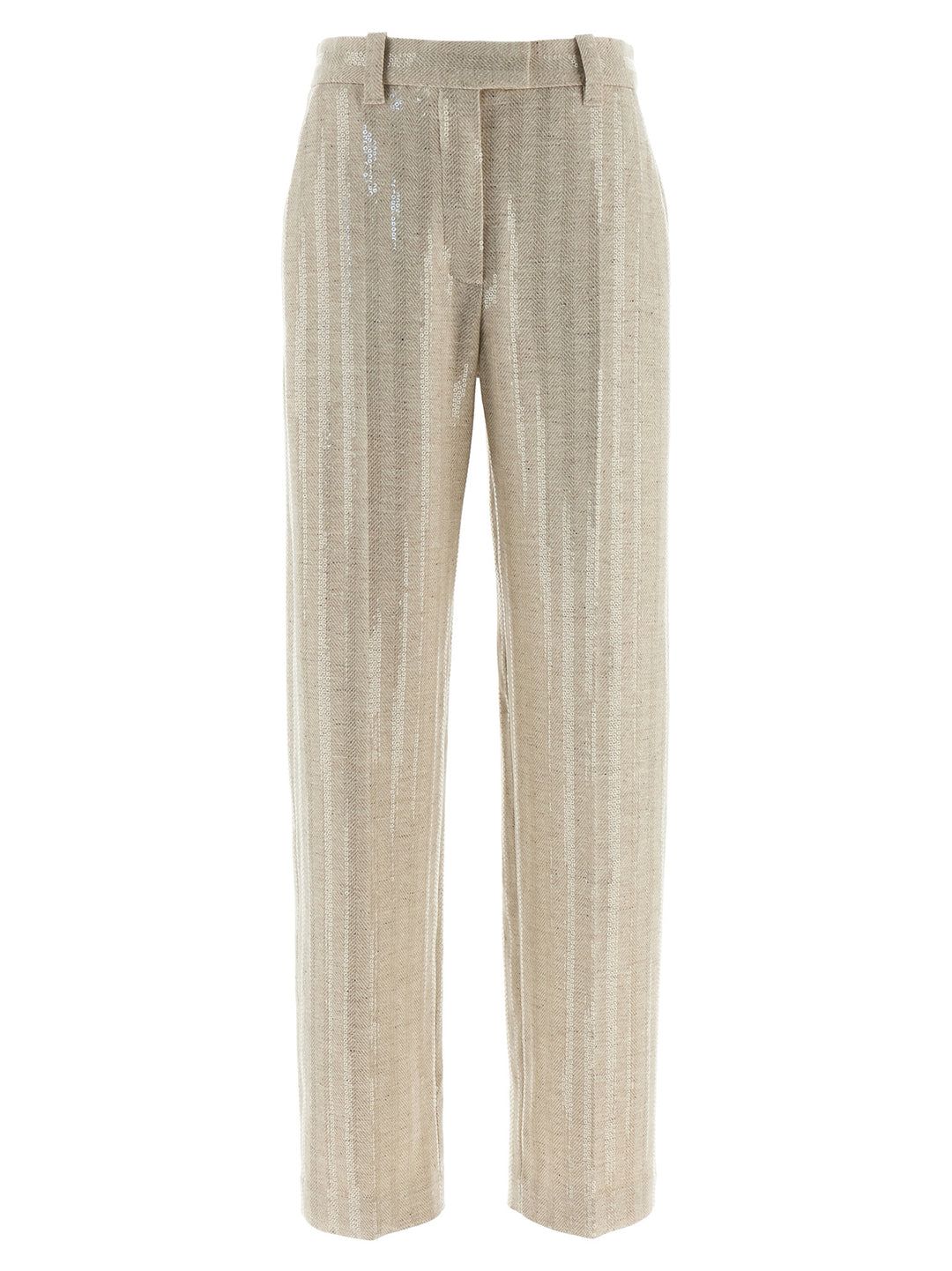 Brunello Cucinelli Herringbone Pantaloni - Beige | cc57403b37d62b65dae4afd66b1b16c0284ba630