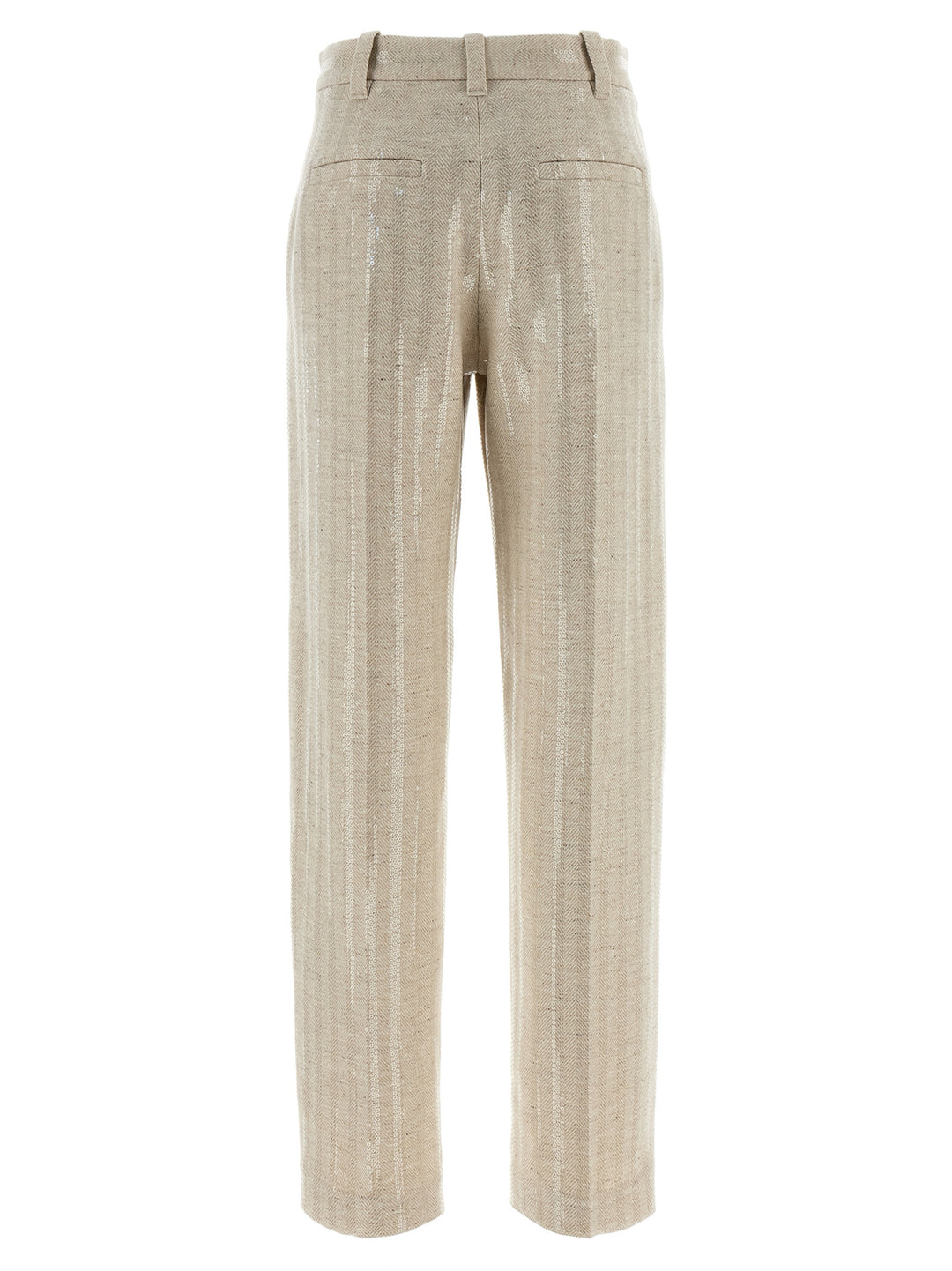 Brunello Cucinelli Herringbone Pantaloni - Beige | 1b195c18571c716580878784b25c8630d9f5458d