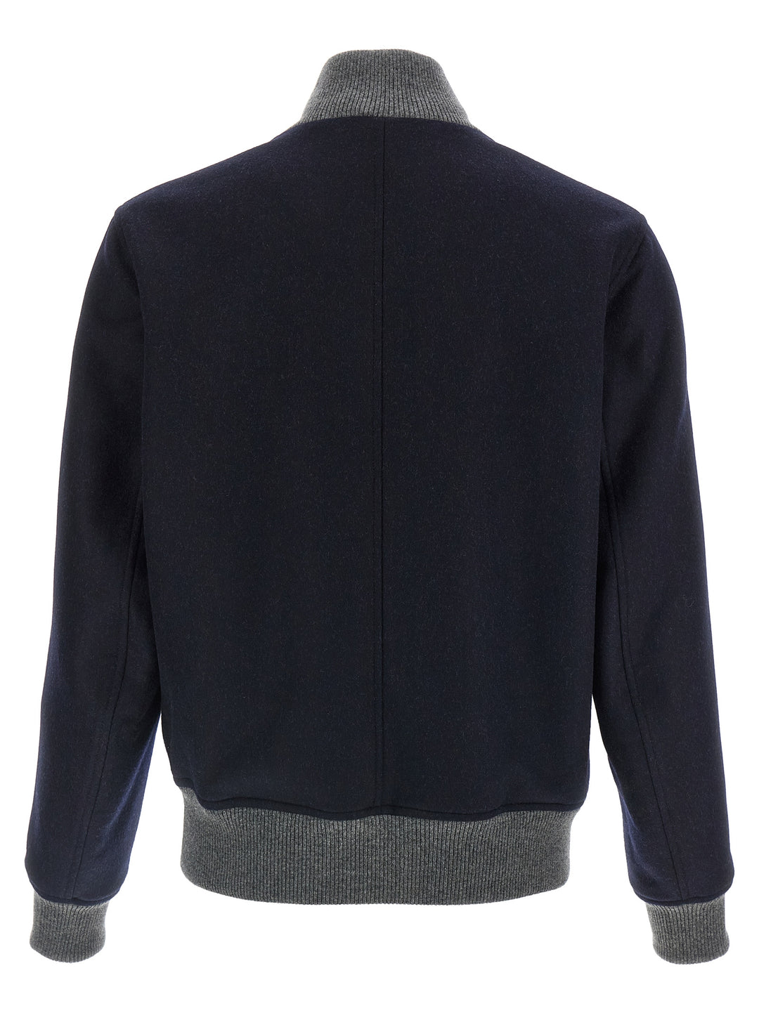 Brunello Cucinelli Wool Bomber Jacket Puffer Jackets - Blu | 0b3ded1142d0a7ddce909c19a41116d237865e46