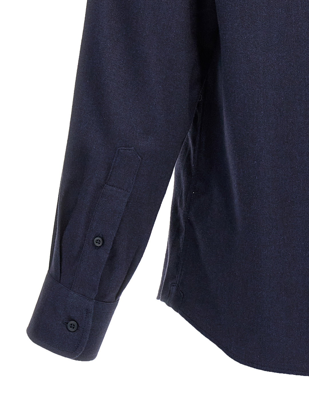 Brunello Cucinelli Herringbone Shirt Camicie - Blu | 88d8e5f561777a5a207c052dfefd19ae3a86f089