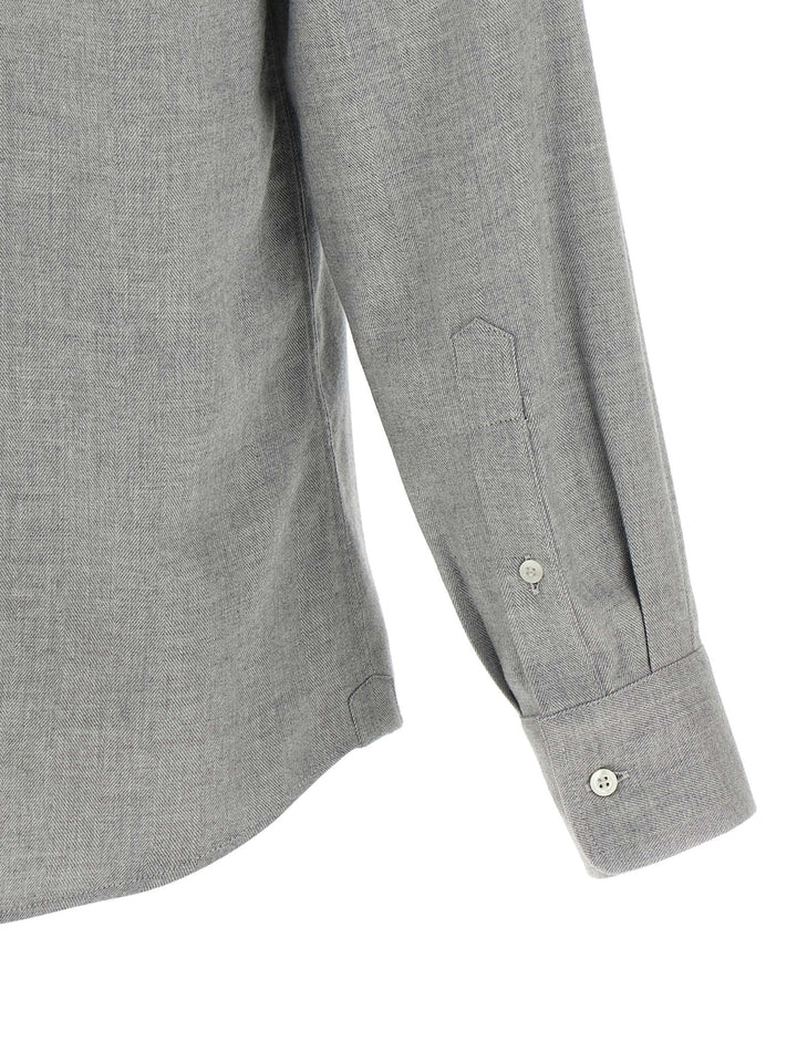 Brunello Cucinelli Cotton Shirt Camicie - Grigio | db86caefa67d2e3b43d915ae41c8725dade1252c