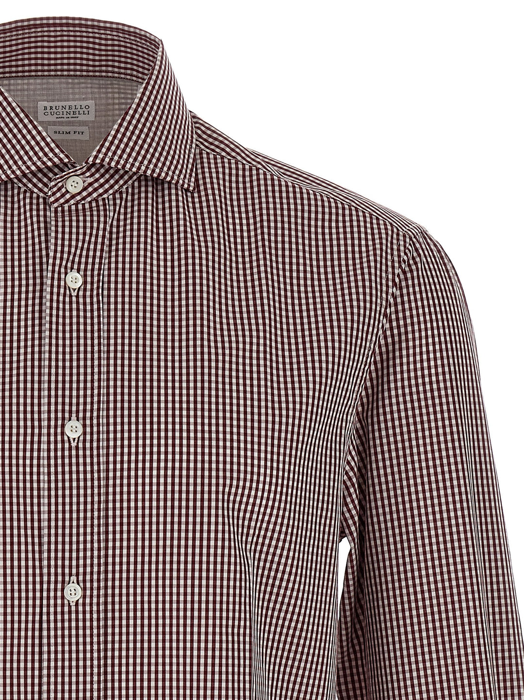 Brunello Cucinelli Check Shirt Camicie - Bordeaux | ca648f62f4209e87d0862c7da002adf4d3f74ac2