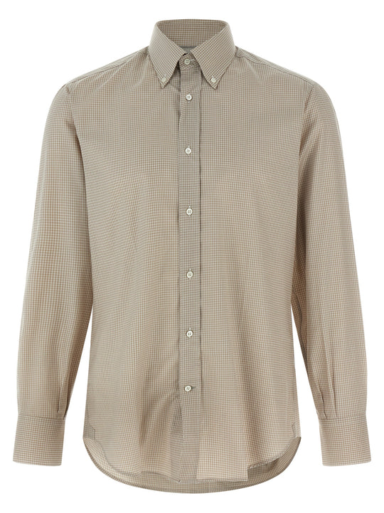 Check Shirt Camicie Beige