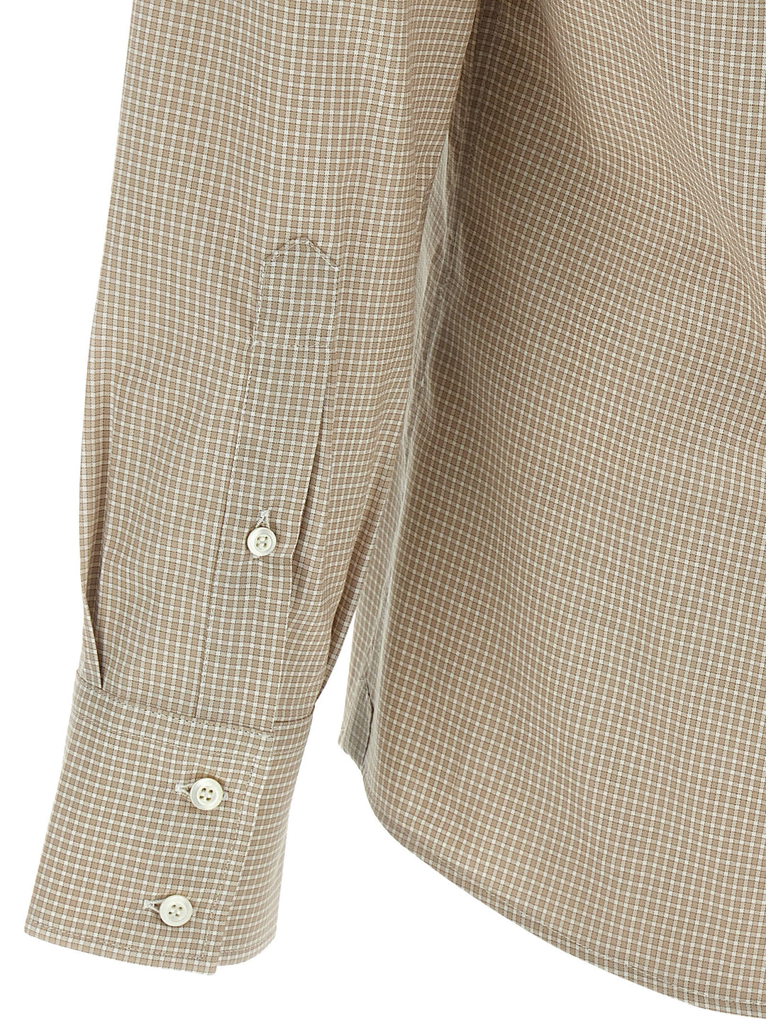 Brunello Cucinelli Check Shirt Camicie - Beige | d3b9e07655990f2904e226113e9757af652873e7