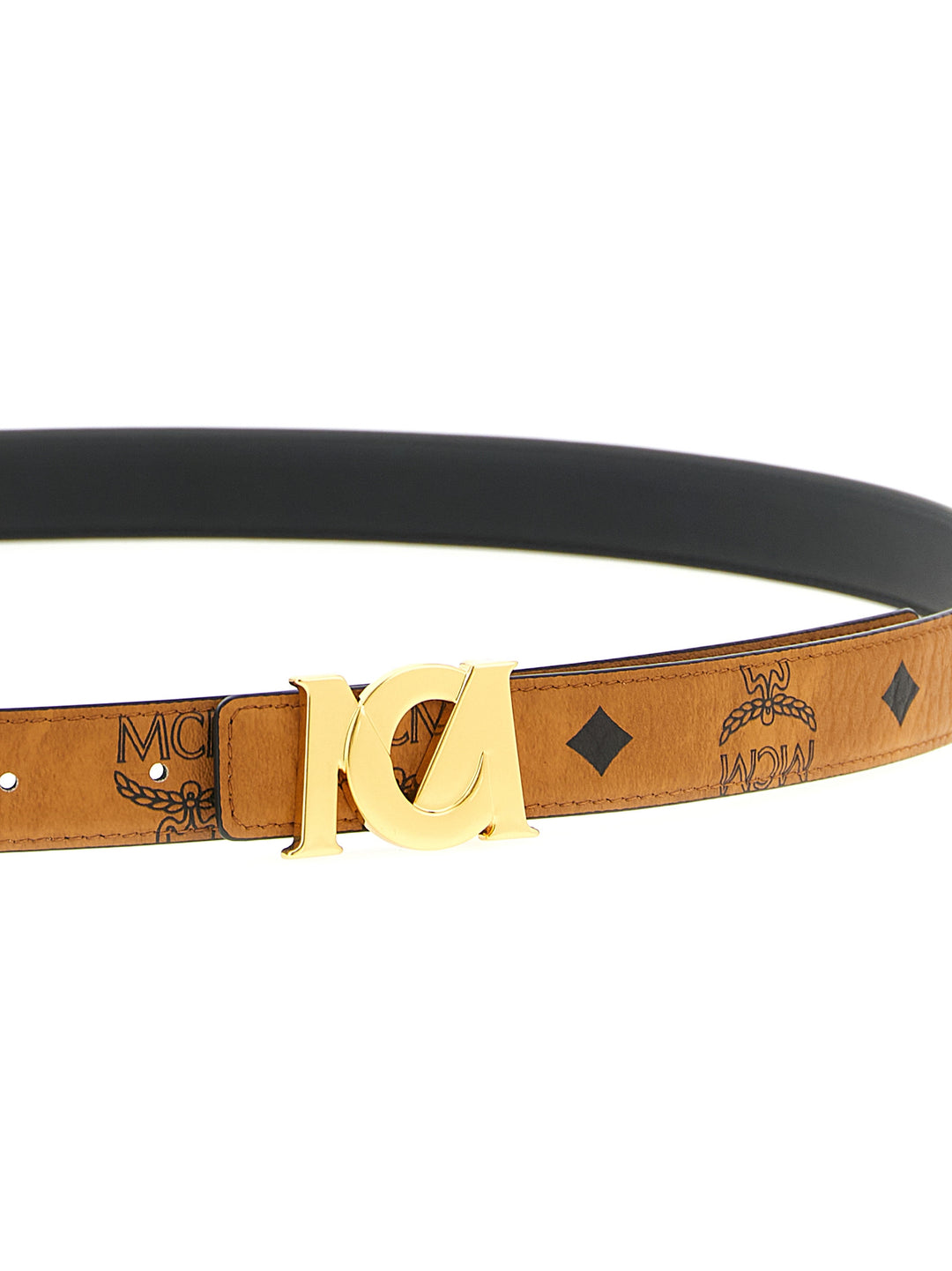 Mcm Logo Buckle Belt Cinture - Marrone | 64d48edfd993c542730b9e0450b8434715043ff4