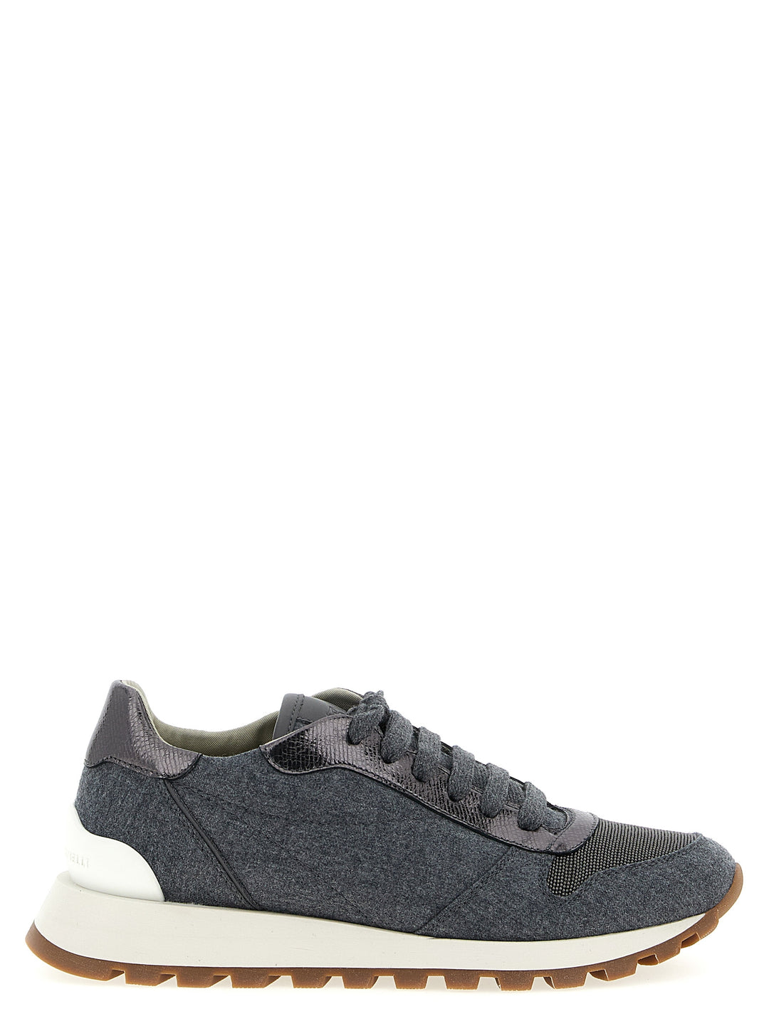 Brunello Cucinelli Runners Precious Toe Sneakers - Grigio | 57f8c562d702b25a304bdb1e972dc602def3eb58