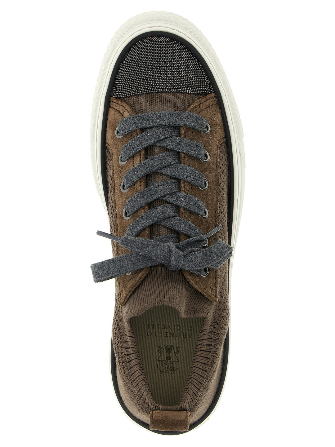 Brunello Cucinelli Monile Knit Sneakers - Marrone | b82a8de7673d12d34d1209f30859dba5c73be766