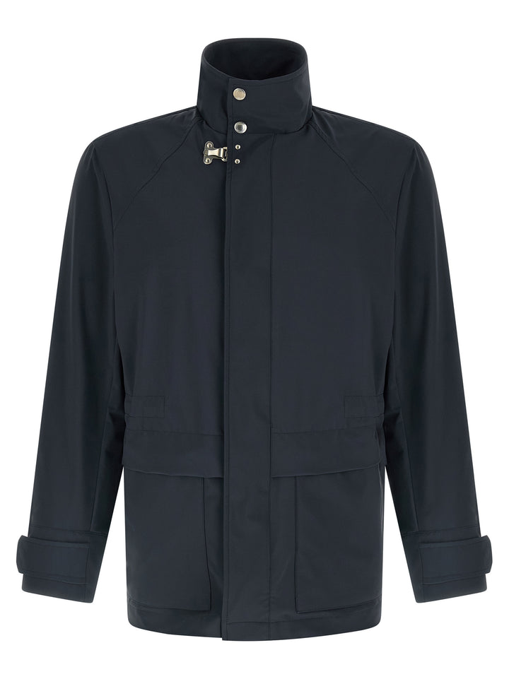 Brunello Cucinelli Waterproof Windbreaker Puffer Jackets - Blu | 05d9eb8419b995a66c3f4ec8711ea8024e57266b