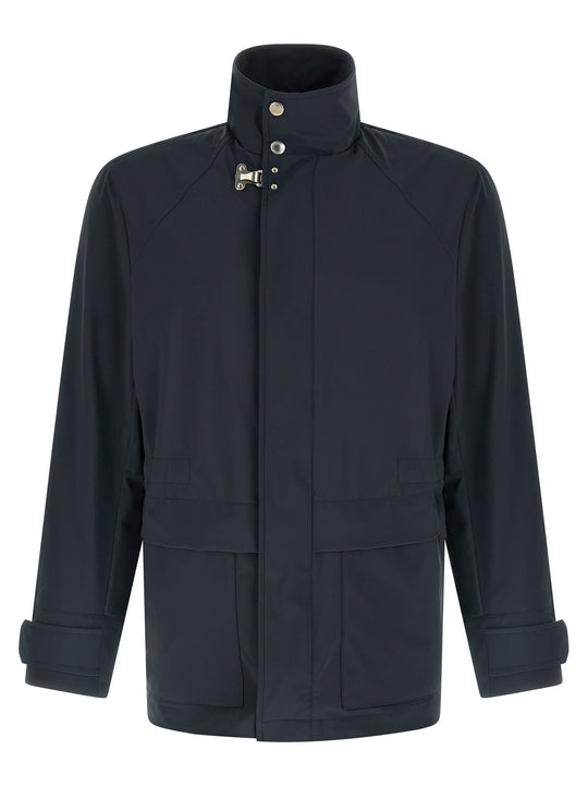 Waterproof Windbreaker Puffer Jackets Blu