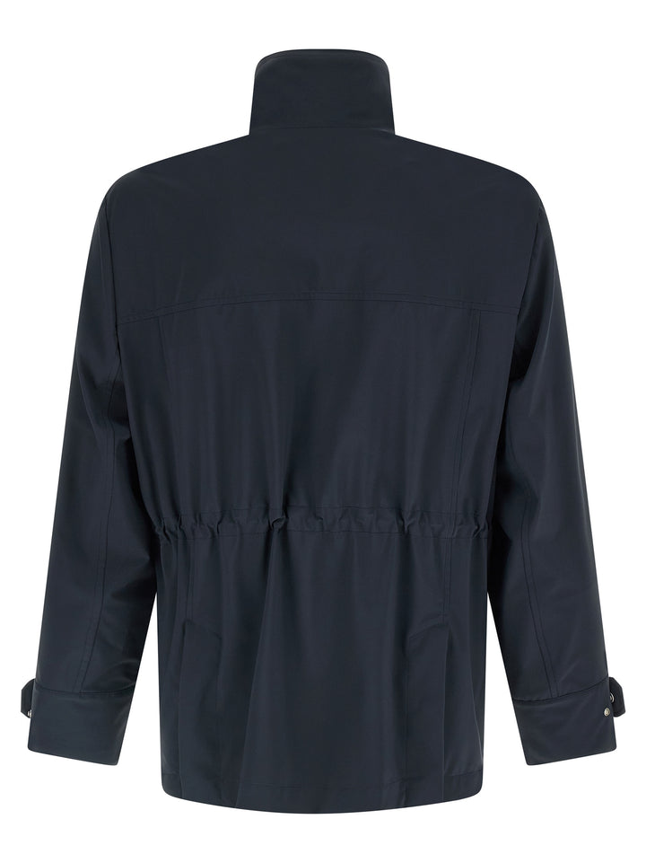 Brunello Cucinelli Waterproof Windbreaker Puffer Jackets - Blu | 412ae414090a1583b2a8926c8cd45d8a48fcc6ff