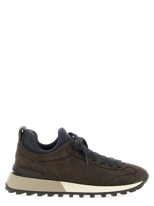 Suede Sneakers Marrone