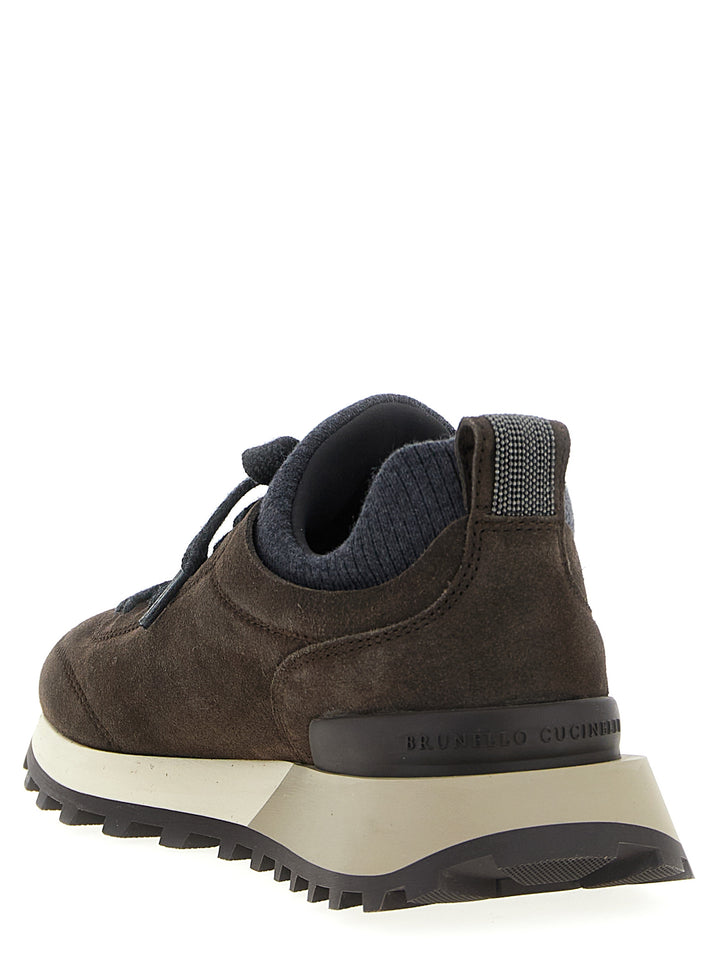 Brunello Cucinelli Suede Sneakers - Marrone | 5ccdda683debc4e30bba2bfc1605e454feb0c7b9