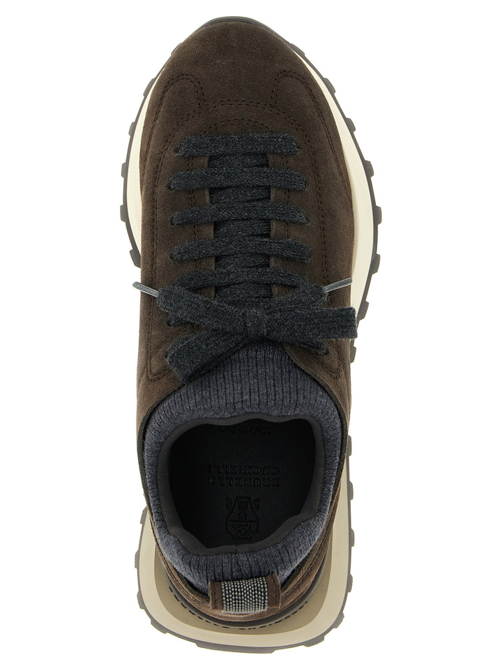 Brunello Cucinelli Suede Sneakers - Marrone | 1a9dd9c074dc58b81ad7b8a67332e11bdc2bf9a2