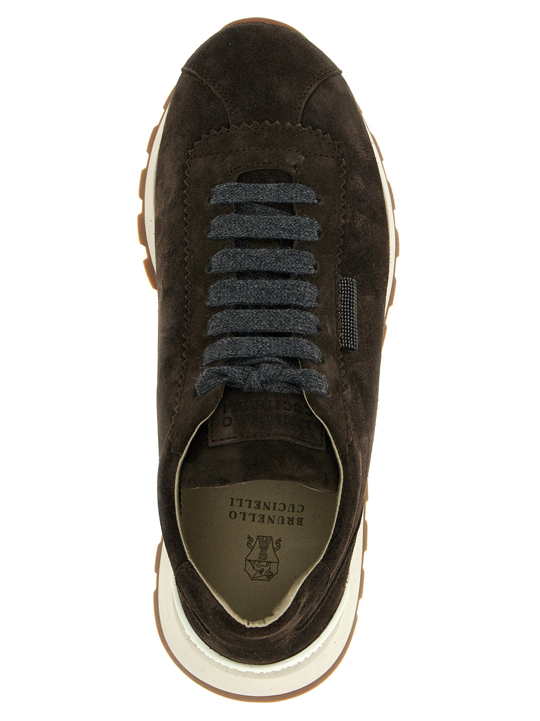 Brunello Cucinelli Shiny Tab Sneakers - Marrone | 0094e8dd0455937a50c6095beba7e3191dd25428