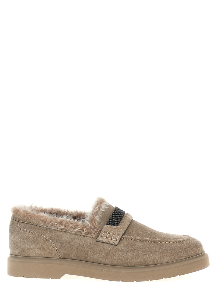 Brunello Cucinelli Monile Mocassini - Grigio | a7106635189cf7284dd597e01b5736641abb0858