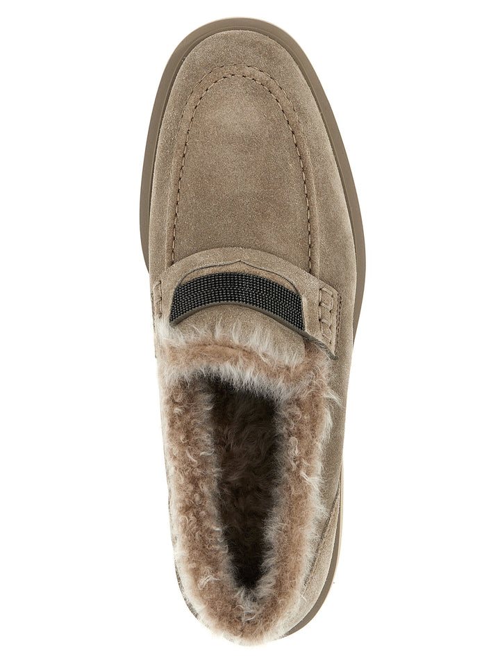 Brunello Cucinelli Monile Mocassini - Grigio | f9cddd181f4c85e2ad97eb1ef001aa271d10d345