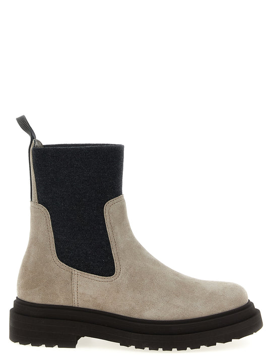 Precious Loop Detail Ankle Boots Stivali E Stivaletti Beige