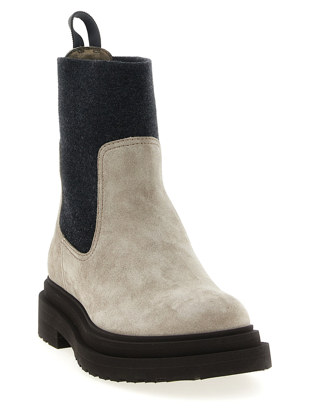 Brunello Cucinelli Precious Loop Detail Ankle Boots Stivali e Stivaletti - Beige | 90fa481e82a7905a6e7315c7fa2c96d5b8203652