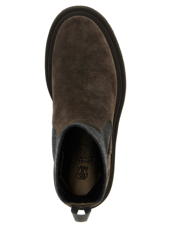 Brunello Cucinelli Monile Ankle Boots Stivali e Stivaletti - Marrone | 136d8f799a3bbdaf4668471004604118fe8afe16