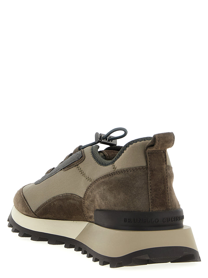 Brunello Cucinelli Precious Detail Sneakers - Marrone | f1ca21757704fbc4d48ef7aa06058f91c9068cd5