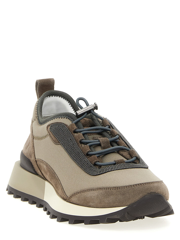 Brunello Cucinelli Precious Detail Sneakers - Marrone | 308514b1a5494754c803d426a8ec2288ef18aded