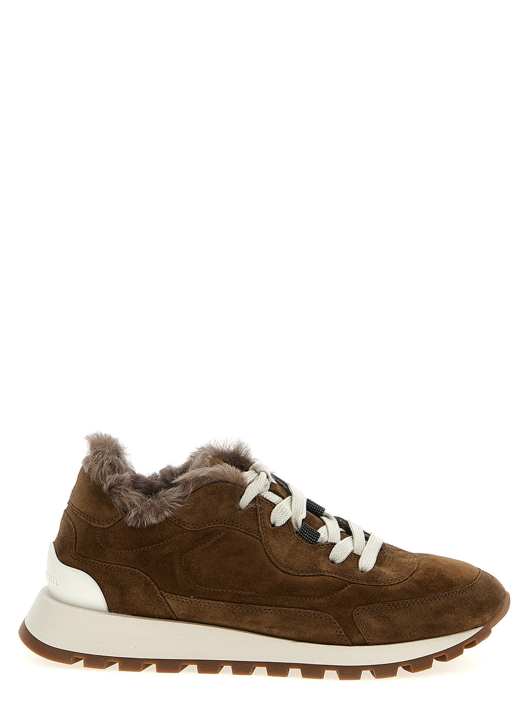 Brunello Cucinelli Monile Suede Sneakers - Marrone | 9a58ee85b8883405d1ed367f16a06b8dfb1fe8ba