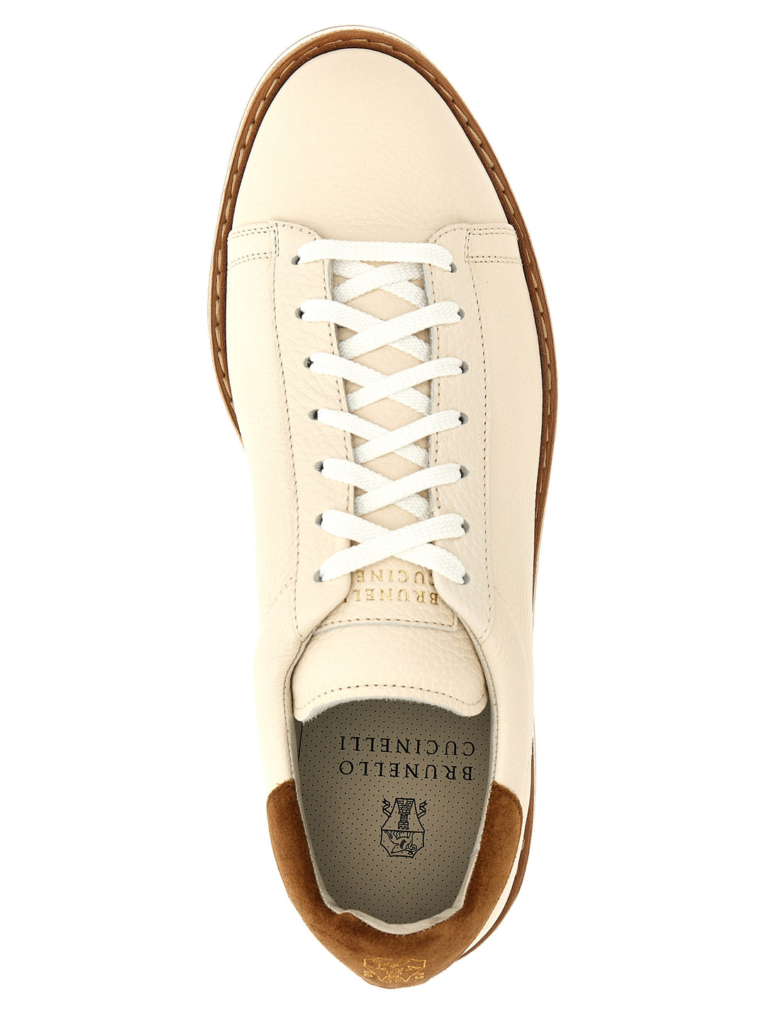 Brunello Cucinelli Leather Sneakers - Beige | d03851d4127e95b9fede1bc1a8299503aabc6930