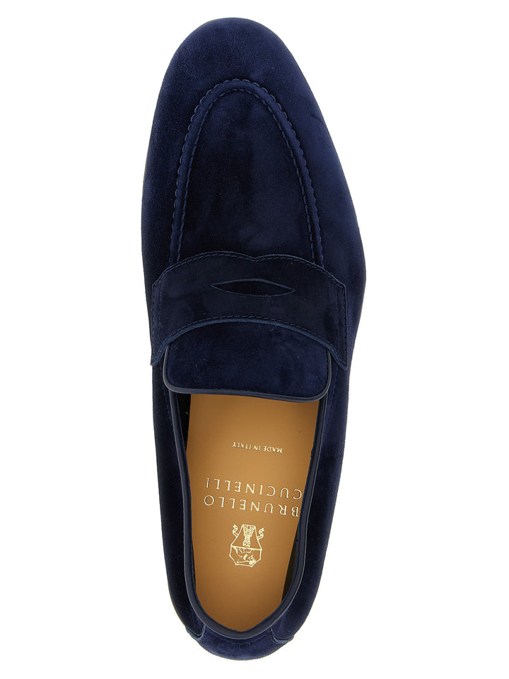 Brunello Cucinelli Penny Loafer Mocassini - Blu | 5256b9736ab0359698da8fdf8383c03de380d1c6