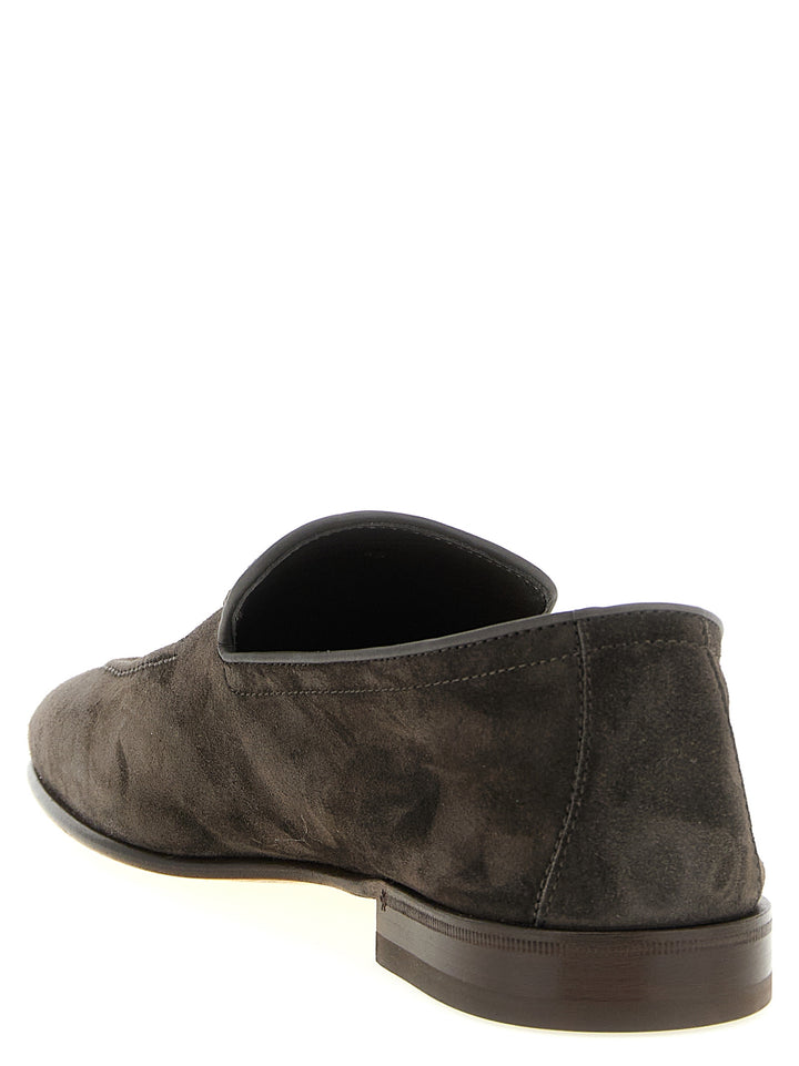 Brunello Cucinelli Penny Loafer Mocassini - Grigio | 961403fbd27adc54097e5777523e9d0c149d4740